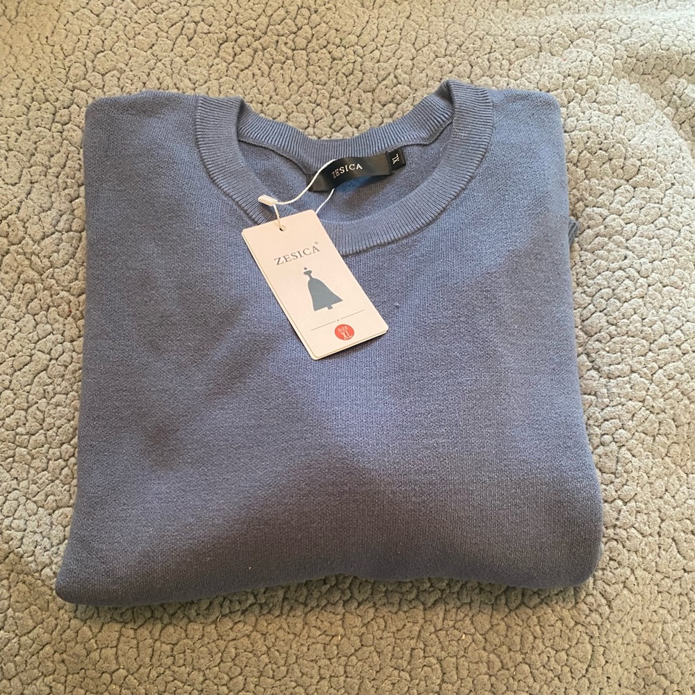 Zesica. Pullover Oversized Crew Neck Sweater